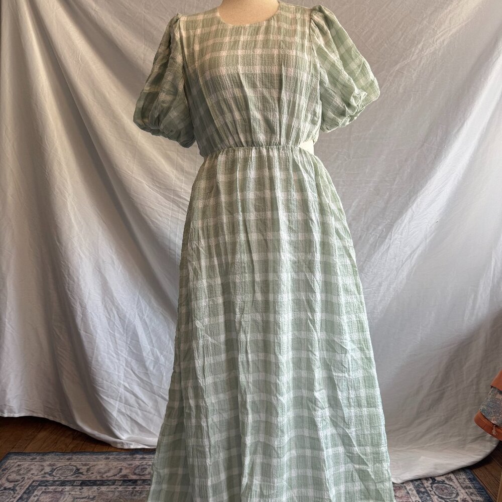 Show Me Your Mumu Women's Eloise Maxi Cutout Dress | Color: Plaid | Size: Large